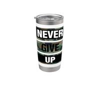 Don't Give Up Illustration Quotes Novelty Graphic Designs Vaso térmico de acero inoxidable de doble pared