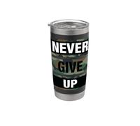 Don't Give Up Illustration Quotes Novelty Graphic Designs Vaso térmico de acero inoxidable de doble pared