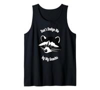 Don't Judge Me by My Snacks Funny Raccoon Camiseta sin Mangas