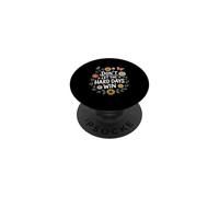 Don't Let The Hard Days Win Inspirational Motivational Quote PopSockets PopGrip Adhesivo