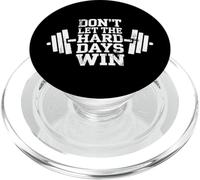 Don't Let The Hard Days Win Weightlifter Fitness Workout Gym PopSockets PopGrip para MagSafe