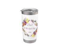 Don't Let The Hard Days Win - Women’s Floral Inspirational Vaso térmico de acero inoxidable de doble pared
