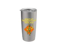 Dont Let the Pretty Face Fool You Divertidos juegos de humor deportivos Vaso térmico de acero inoxidable de doble pared