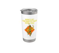 Dont Let the Pretty Face Fool You Divertidos juegos de humor deportivos Vaso térmico de acero inoxidable de doble pared