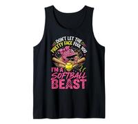 Don't Let The Pretty Face Fool You I'm A Softball Beast Camiseta sin Mangas