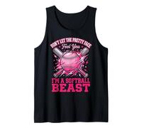 Don't Let The Pretty Face Fool You I'm A Softball Beast Camiseta sin Mangas