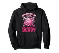 Don't Let The Pretty Face Fool You I'm A Softball Beast Sudadera con Capucha