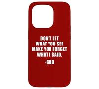 Don't Let What You See: Men & Women Christian Faith Reminder Carcasa para iPhone 15 Pro