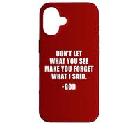Don't Let What You See: Men & Women Christian Faith Reminder Carcasa para iPhone 16