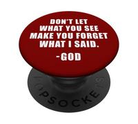 Don't Let What You See: Men & Women Christian Faith Reminder PopSockets PopGrip Adhesivo