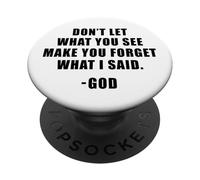 Don't Let What You See: Men & Women Christian Faith Reminder PopSockets PopGrip Adhesivo