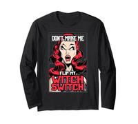 Don't Make Me Flip My Witch Switch Halloween Pop Art Girl Manga Larga