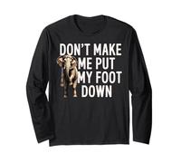 Dont Make Me Put My Foot Down Elefante Divertido Manga Larga
