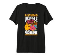 Dont Make Me Use My Ukelele Voice Funny Músico Camiseta Premium