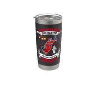 Don't Mess With Firefighter Fireman Firefighters Lovers Vaso térmico de acero inoxidable de doble pared