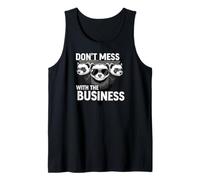 Don't Mess with The Business Funny Ferret Group Pun Camiseta sin Mangas