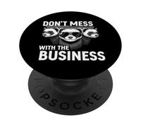 Don't Mess with The Business Funny Ferret Group Pun PopSockets PopGrip Adhesivo