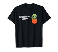 Don't Mind The Alien, He's my Boo Funny Cute Scary Costume Camiseta