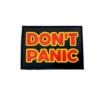 Don't Panic Tactical Airsoft - Parche de moral de PVC (rojo)