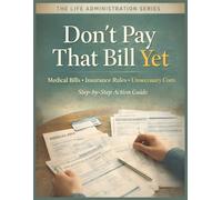Don't Pay That Bill Yet: Medical Bills, Insurance Rules And Unnecessary Costs Step-By-Step Action Guide: How To Decode, Dispute And Reduce Medical ... Practical Guides For Real-Life Moments)