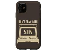 Don't Play with Sin - Retro Arcade Game Christian Gospel Carcasa para iPhone 11