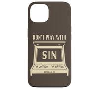 Don't Play with Sin - Retro Arcade Game Christian Gospel Carcasa para iPhone 13
