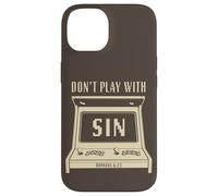 Don't Play with Sin - Retro Arcade Game Christian Gospel Carcasa para iPhone 14