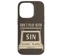 Don't Play with Sin - Retro Arcade Game Christian Gospel Carcasa para iPhone 14 Pro