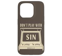 Don't Play with Sin - Retro Arcade Game Christian Gospel Carcasa para iPhone 15 Pro