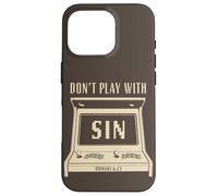 Don't Play with Sin - Retro Arcade Game Christian Gospel Carcasa para iPhone 16 Pro