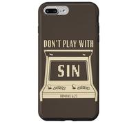 Don't Play with Sin - Retro Arcade Game Christian Gospel Carcasa para iPhone 7 Plus/8 Plus