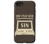 Don't Play with Sin - Retro Arcade Game Christian Gospel Carcasa para iPhone SE (2020) / 7/8