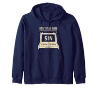 Don't Play with Sin - Retro Arcade Game Christian Gospel Sudadera con Capucha