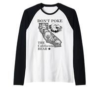 Don't Poke Bear California Republic State Park US Democracy Camiseta Manga Raglan