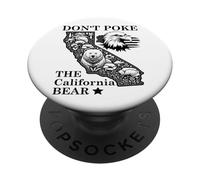 Don't Poke Bear California Republic State Park US Democracy PopSockets PopGrip Adhesivo