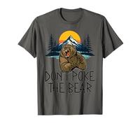 Don't Poke The Bear Warning Funny Grizzly Spirit Animal Camiseta