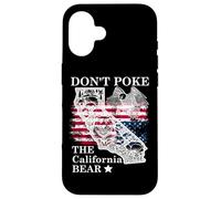 Don't Poke The California Bear Republic State Park US Resist Carcasa para iPhone 16