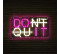 Don't Quit LED Las luces de neón se utilizan durante mucho tiempo con interruptor de alimentación usb, las paredes corporativas de la Biblioteca del estudio fomentan la decoración 5v (blanco + rosa)