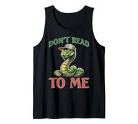 Don't Read To Me Anti-Libro Antisocial Perezoso Camiseta sin Mangas