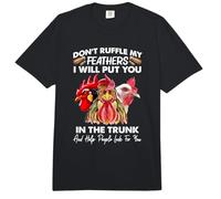 Don't Ruffle My Feathers I Will Put You Chickens Funny Comfort Colors Adult Heavyweight T-Shirt