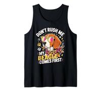 Don't Rush Me My Beagle Comes First Dog Lover Camiseta sin Mangas
