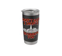 Don't Say I Didn't Warren You Lighthouse Coastal Humor Vaso térmico de acero inoxidable de doble pared