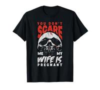 Dont Scare My Wife Is Embarazada Halloween Hombres Embarazo Papá Camiseta