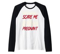 Dont Scare My Wife Is Embarazada Halloween Hombres Embarazo Papá Camiseta Manga Raglan