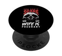 Dont Scare My Wife Is Embarazada Halloween Hombres Embarazo Papá PopSockets PopGrip Adhesivo