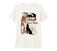 Don't Shop Adopt. Dog, Cat, Rescue Animal Rights Camiseta Premium