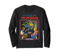 Don't Sit Too Close Monsters Retro Vintage Funny Adult Humor Manga Larga