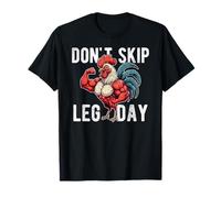 Don't Skip Leg Day Chicken Legs Gym Muscles Workout Vintage Camiseta