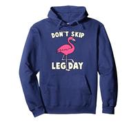 Don't Skip Leg Day Pink Flamingo Workout Gym Fitness Funny Sudadera con Capucha, Unisex para Adultos, Azul Marino, L