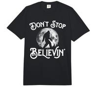 Don't Stop Believin'! Bigfoot at Night Full Moon & Trees Comfort Colors Adult Heavyweight T-Shirt